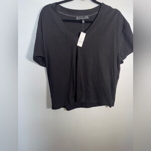 Classic Black V-Neck Women's Top Size Large